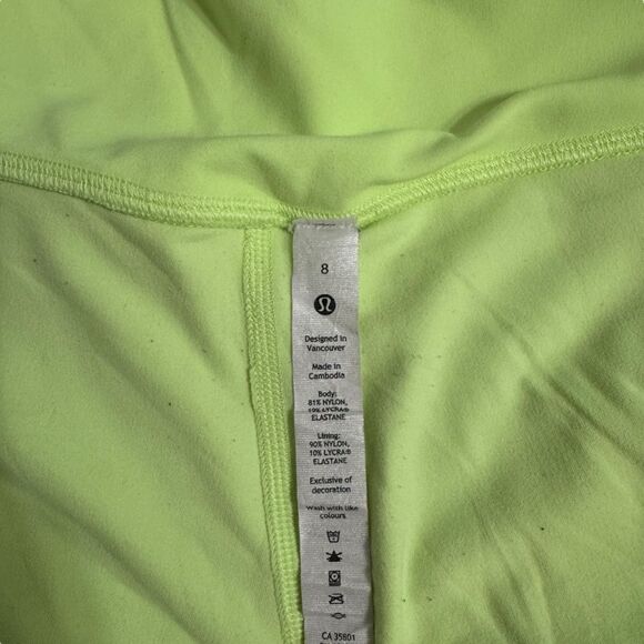 Lululemon Align High-Rise Leggings Neon Yellow Size 8 Buttery Soft Yoga Pants - Picture 7 of 8